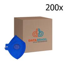 Kit 200 mascara descartavel contra particulas pff2 com valvula ca 44746