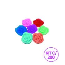 Kit 200 Mini Rosa Sabonete Artesanal 2,5 cm Lembrancinha - D&C