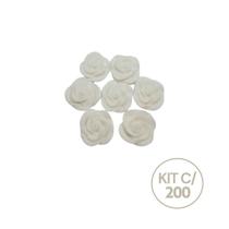 Kit 200 Mini Rosa Sabonete Artesanal 2,5 cm Lembrancinha - D&C