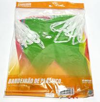 Kit 200 mts Bandeirão de Plástico 30CM X 20CM Cordão 10 metros Mk