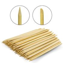 Kit 200 Palitos Duas Pontas Fina Chanfro 13 cm Descartáveis