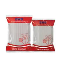 Kit 200 Palitos Para Pirulito Nº9 e Nº14 Transparente Dois Modelos Topo de Bolo Canudo BWB