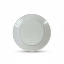 Kit 200 pratos branco acrílico fundo de jantar p/ massa sopa Kit 200 pratos branco acrílico fundo de jantar p/ massa sopa