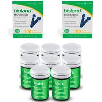 Kit 200 tiras de glicose glicocheck + 200 microlancetas Kit 200 tiras de glicose glicocheck + 200 microlancetas