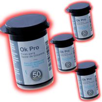 Kit 200 Tiras Glicose Ok Pro Fitas Glicemia Diabetes