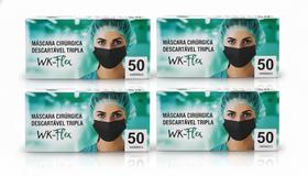 Kit 200 un Máscara Cirúrgica Descartável Tripla Proteção WK Flex