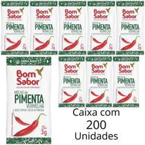 Kit 200 Un Molho De Pimenta Vermelha Bom Sabor Em Sachê De 3g Para Lanches Restaurantes Hotéis e Pousadas
