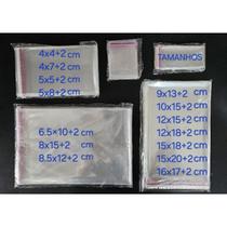kit 200 un Saco plástico transparente adesivado com aba atacado