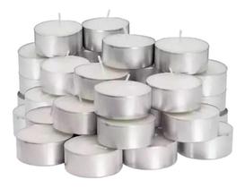 Kit 200 Velas Decorativa Romântica Pequena Base Alumínio