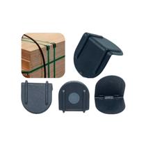 Kit 2000 Cantoneiras Preta Plastica Para Fita De Arquear