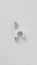 Kit 2000 Grampos Fixa Fio Cabo 5mm Branco