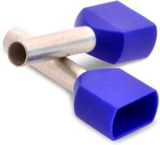 Kit 200Pçs Terminal Elétrico Ilhós Tubular Duplo 2,5Mm ul