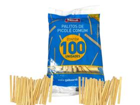 Kit 200un Palitos De Sorvete Picolé Em Madeira Ponta reta