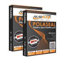 Kit 200un Polaseal A4 0,05mm Plástico para Plastificação - Marpax