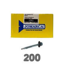 Kit 200x Parafuso Telha Auto Brocante Sextavado 12 X 2mm 1/2