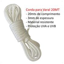 KIT 20mts Corda fixação tendas varal espessura 3mm Resistent