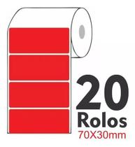 Kit 20rls Etiqueta Couche Adesiva 70x30mm 7x3 M Varias Cores - Etiquetas express