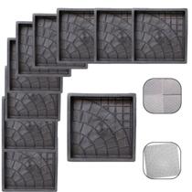 Kit 20u Forma Molde Trabalhada Piso Globo 25x25x6 Bloquete Concreto Desenhado Ranhurado Kit 20u Forma Molde Trabalhada Piso Globo 25x25x6 Bloquete Concreto Desenhado Ranhurado