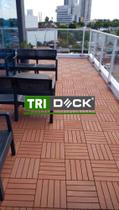 Kit 20un Deck Madeira Plástica para Piscinas Jardins - TRIDECK