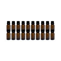 Kit 20un frasco vidro âmbar gotejador batoque 10ml Kit 20un frasco vidro âmbar gotejador batoque 10ml