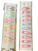 Kit 20un Mini Tic Tac coloridos para Cabelo Presilhas 3cm