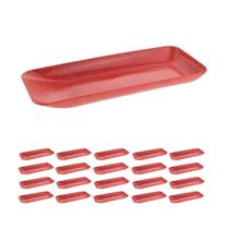 Kit 20un travessa retangular petisqueira vermelho
