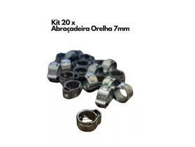 Kit 20x Abraçadeira Orelha 7mm P/ Mangueira Banco Ar