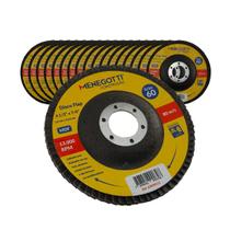 Kit 20x Discos Flap Grão 60 115x22,23mm P/ Aços e Metais