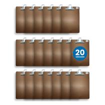 Kit 20x Pranchetas de Madeira MDF Cru Folhas A4 com Prendedor Metal Stalo