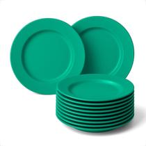 Kit 20x Pratos Plásticos Fundos Premium Versatil Para Alimentos Sopas Quentes e Frias Merenda