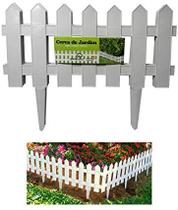 Kit 21 Cercas Decorativa jardim De Plástico Tipo Madeira