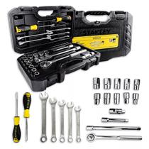 Kit 21 Ferramenta Catraca Soquete Profissional Stanley