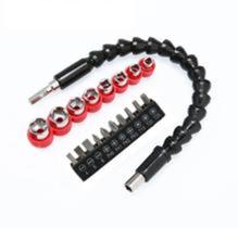 Kit 21 pçs Bits Chaves E Extensor 360 Para Parafusadeira Eletrica Philips Fenda Soquetes