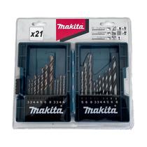 Kit 21 Peças Brocas Madeira Concreto Metal B-44884 Makita Kit 21 Peças Brocas Madeira Concreto Metal B-44884 Makita