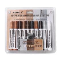 Kit 21 Peças Repara Móveis Caneta Tira Riscos Reparo reparador preenchimento Moveis madeira mdf pisos