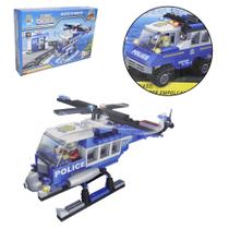 Kit 215 Blocos para Montar 2 Veículos + 1 Prédio + 2 Policiais