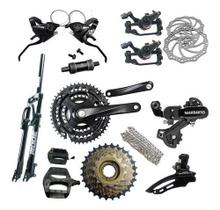 Kit 21v Bike Aro 29 Suspensão,freio Disco E Cambios Shimano