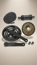 Kit 21v Transmissão Bike Corrente Catraca Coroa