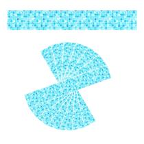 Kit 22 Adesivos Piscina Vinílico Fundo Água Clara 100x10cm