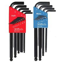 Kit 22 Chaves Allen Longas Abauladas 0.05" - 3/8" E 1,5mm - 10mm Eklind Made in USA