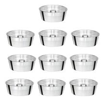 Kit 22 Cm 10 Peças Forma Pudim Bolo Alumínio Brilhante