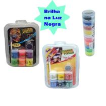 Kit 22 Tinta Liquida Cremosa Maquiage Artístic Gliter Pincel Kit 22 Tinta Liquida Cremosa Maquiage Artístic Gliter Pincel