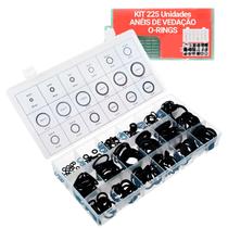 Kit 225 Anéis De Vedação O-Ring Borracha Reparo Geral Estojo Kit 225 Anéis De Vedação O-Ring Borracha Reparo Geral Estojo