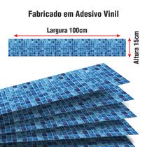 Kit 23 Adesivo Piscina Azulejo Fundo Dagua Azul 100x15cm Kit 23 Adesivo Piscina Azulejo Fundo Dagua Azul 100x15cm