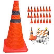 Kit 23 Cones Retráteis SU-CONE2-1 Refletivos 40cm Laranja AB Mídia Kit 23 Cones Retráteis SU-CONE2-1 Refletivos 40cm Laranja AB Mídia