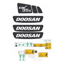 Kit 24 Adesivos Compatível Doosan DX35Z Vinil UV Kit 24 Adesivos Compatível Doosan DX35Z Vinil UV