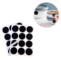 Kit 24 Adesivos Redondos Prana Organizador Validade Cozinha Etiquetas para Potes Temperos Despensa Prático