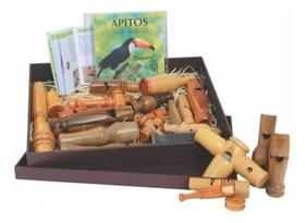 Kit 24 Apitos De Madeira P Aves Silvestres Caixa Com Tampa Kit 24 Apitos De Madeira P Aves Silvestres Caixa Com Tampa