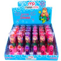 Kit 24 Batom Infantil Sereia MP10005 - Maria Pink