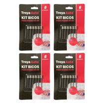 Kit 24 Bico Bomba Ar Bola Futebol Basquete Volei Universal